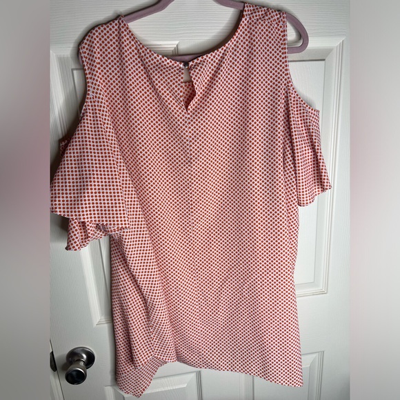Orange & White Polka Dot Blouse size 26/28 - Picture 4 of 5